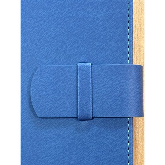 Deluxe Journal Diary Notebook Blue Faux Leather 160 Lined Pages 5.75"W X 8.25"H - Picture 4 of 4